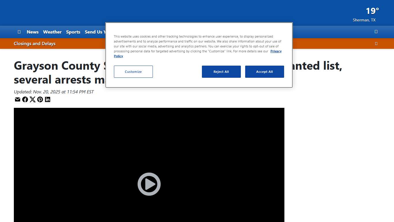 Grayson County Sheriff’s Office releases 10 most wanted list, several arrests made